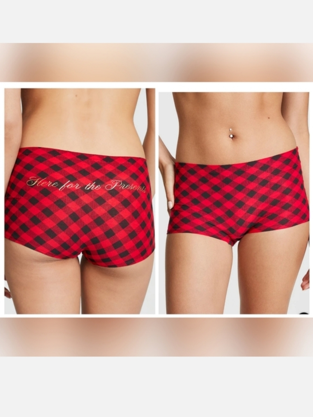 Victoria's secret pink logo Christmas cotton boyshort panty HOLIDAY EDITION xxl